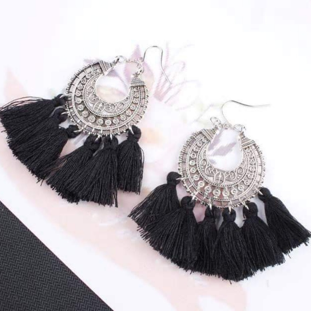 Bohemian Retro Long Tassel Earrings (New)